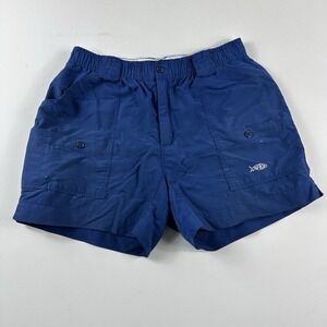AFTCO The Original Fishing Shorts Mens 36 Blue Outdoors Active 8" Inseam